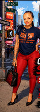 Load image into Gallery viewer, ‘Hey Siri’ Distressed Tee w/ Bow