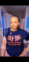 Load image into Gallery viewer, ‘Hey Siri’ Distressed Tee w/ Bow