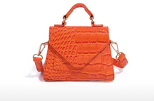Load image into Gallery viewer, Crocodile Embossed Top Handle Purse (3 Colors)