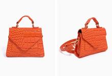 Load image into Gallery viewer, Crocodile Embossed Top Handle Purse (3 Colors)