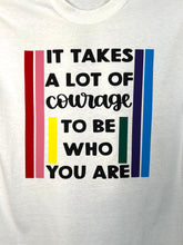 Load image into Gallery viewer, PRIDE Courage and Happy AF Vibrant Tee