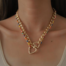 Load image into Gallery viewer, Vibrant Rainbows 'Prismatic' Colored Cuban Necklace