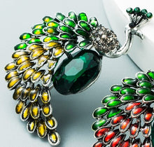 Load image into Gallery viewer, Felisha's Box 'Rana' Green Peacock Brooch