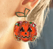 Load image into Gallery viewer, Felisha's Box 'Jacqae`' Pumpkin Dangle Earrings