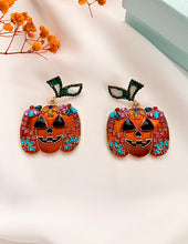 Load image into Gallery viewer, Felisha's Box 'Jacqae`' Pumpkin Dangle Earrings