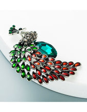 Load image into Gallery viewer, Felisha's Box 'Rana' Red Peacock Brooch