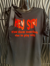 Load image into Gallery viewer, ‘Hey Siri’ Distressed Tee w/ Bow
