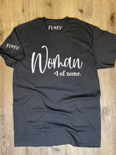 Load image into Gallery viewer, ‘WOMAN’ 2-sided Tee
