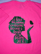 Load image into Gallery viewer, ‘Black Girl’ 2 sided Empowerment Tee
