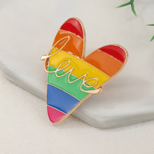 Load image into Gallery viewer, Vibrant Rainbows 'Tri-Love' 3pc Brooch Set
