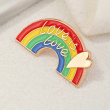 Load image into Gallery viewer, Vibrant Rainbows 'Tri-Love' 3pc Brooch Set
